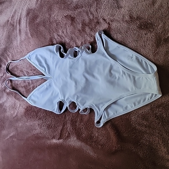 Frederick's South Beach One-Piece Lace-Up Swimsuit S - Picture 7 of 16